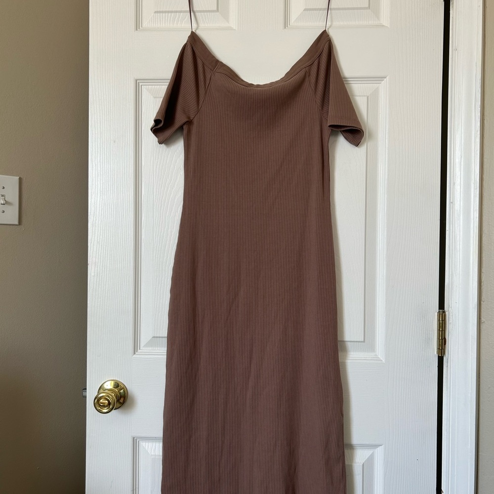 Universal Thread Brown Ribbed Maxi Dress - Picture 5 of 5